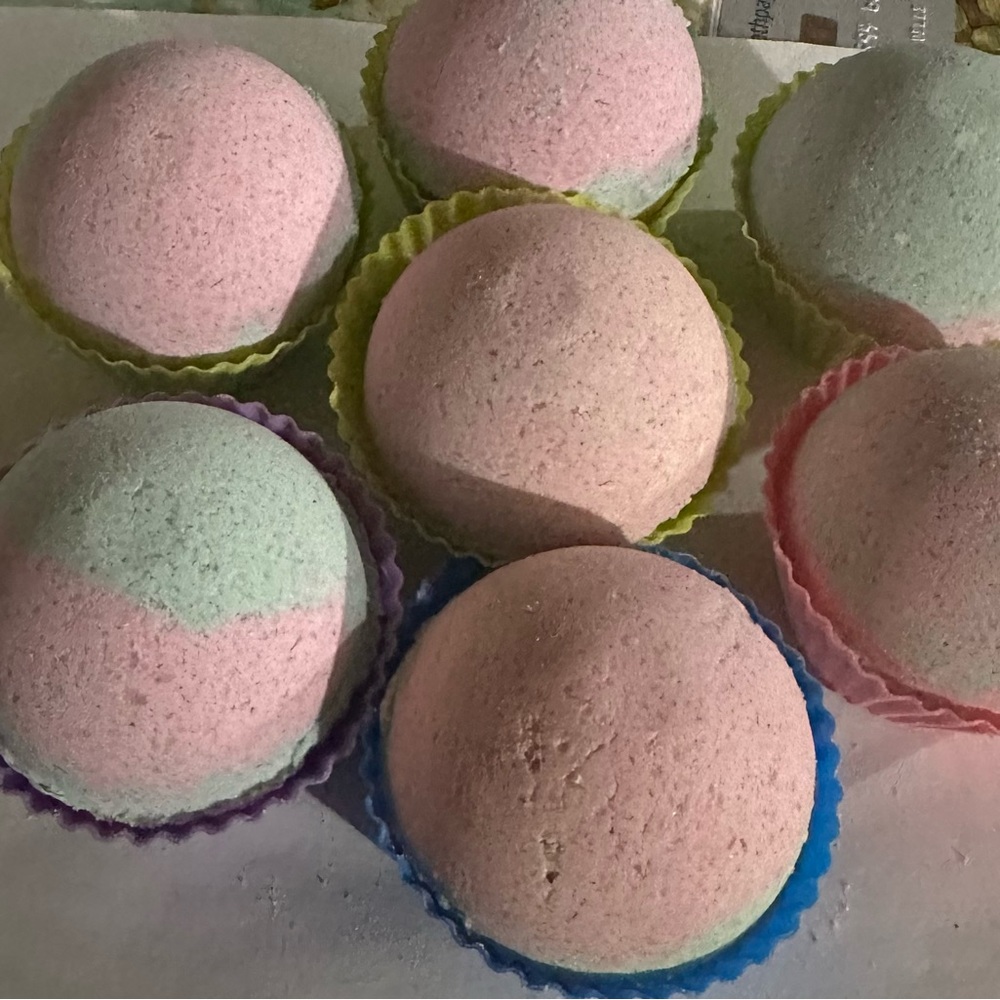 Lavender and rose bath bomb